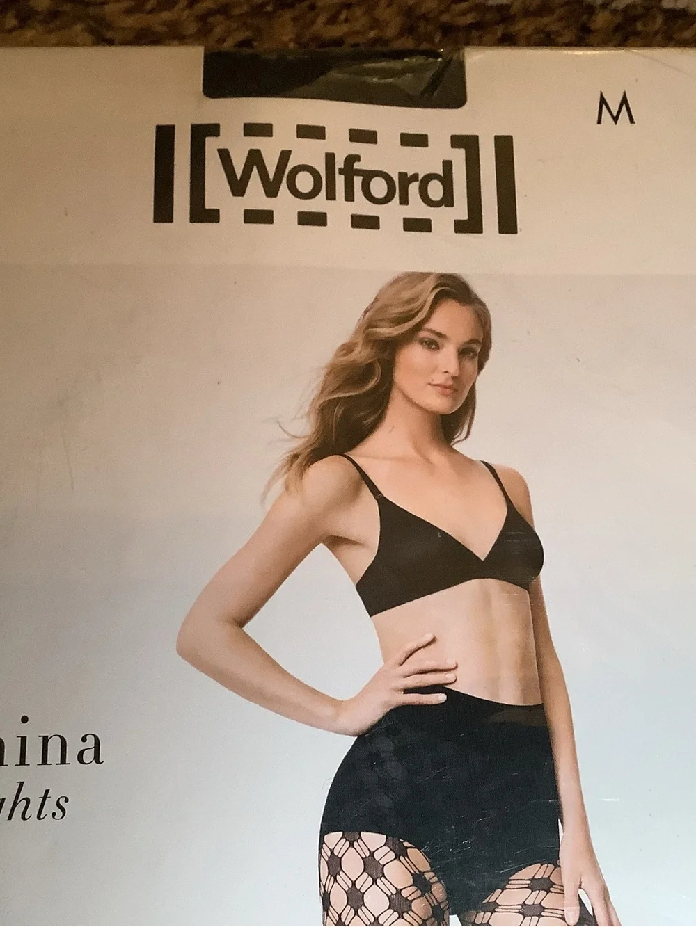 Wolford Athina tights, net pattern, color black, size: M
